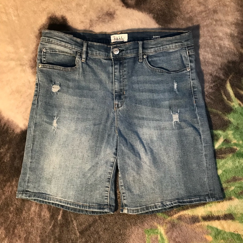 Nicole Miller Soho High Rise Denim Shorts